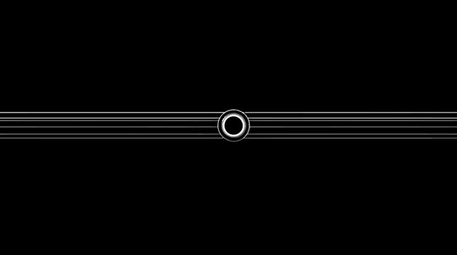 Sleek minimalist black background with abstract horizontal parallel lines and a central focus circle design element
