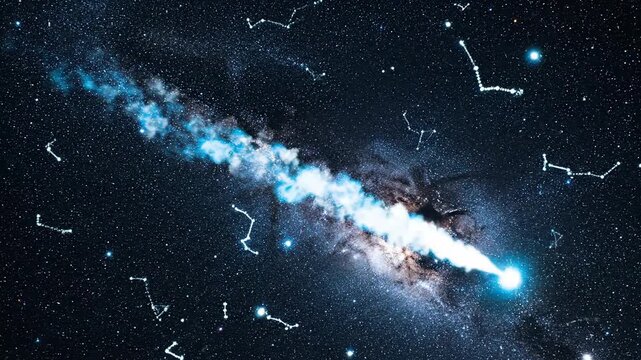 Cosmic Constellations: Starry Night Sky with Celestial Designs