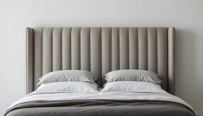 Modern bedroom with stylish bed and comfortable pillows