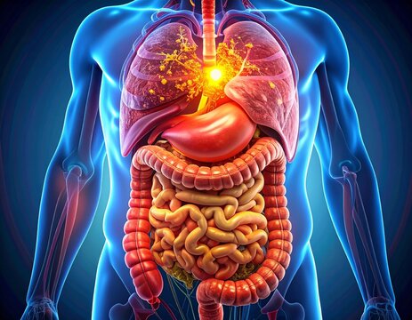 Interactive Digestive System Map - Stomach, Intestines, Liver, and Pancreas Anatomy