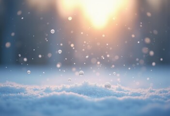 Gentle Graupel Pellets Softly Falling in a Whispering Winter Wonderland of Unique Cloud Patterns