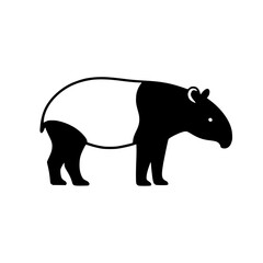 silhouette of a tapir 