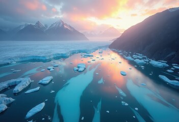 Spectacular Aerial Views of Enormous Ice Deposition Fields Under Vibrant Colors