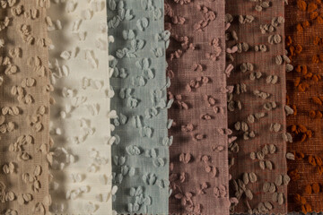 multi colored fabric chart