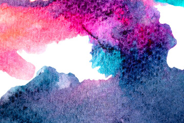 Vibrant colour ink splash rainbow paint background