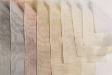 multi colored fabric chart