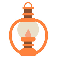 Simple Flat Style Collection of Vintage and Antique Items Icon Set