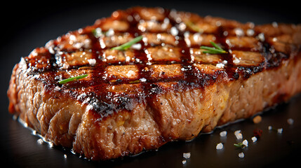 Isolated Grilled Steak On Transparent / No Background. Generated with AI.