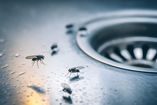 Drain Flies in Home Kitchen Sink Area