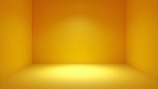 Vibrant yellow studio background with spotlight effect