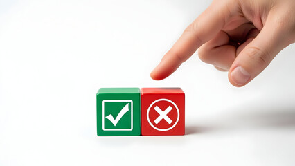 Choice Decision Concept Approval Yes No Tick Cross Box Selection Option