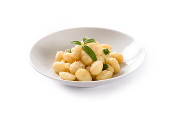 Gnocchi di patate con parmigiano e salvia, cibo italiano 