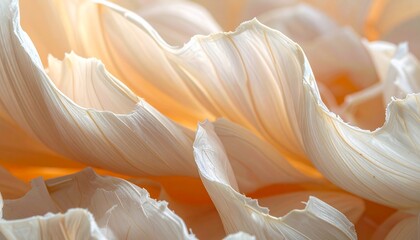 Garlic clove layers captured in close-up reveal natural textures, intricate patterns, and subtle variations of color, highlighting freshness, culinary potential, and the beauty of everyday ingredients