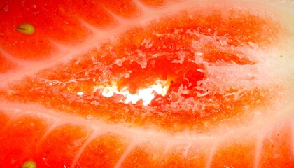 Strawberry, fruit, berry, fresh, juicy, ripe, red, sweet, summer, natural, healthy, organic, cross-section, sliced, close-up, detailed, texture, seeds, pulp, vibrant, colorful, appetizing, nutrition, 