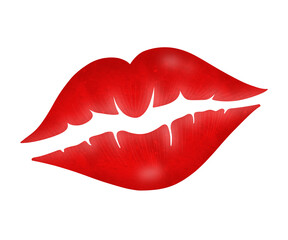 Fototapeta premium red lips isolated