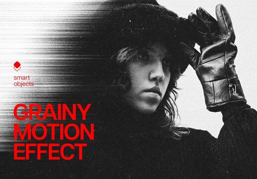 Grainy Motion Photo Effect Mockup