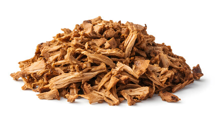 Shredded pulled pork closeup. Tender barbecue meat.