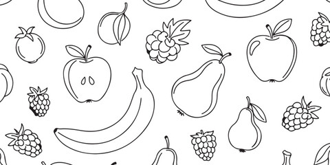 Seamless Pattern of Fruits A Delicious and Refreshing Design for Various Uses