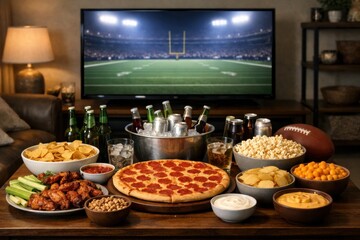 American Football Watch Party Table