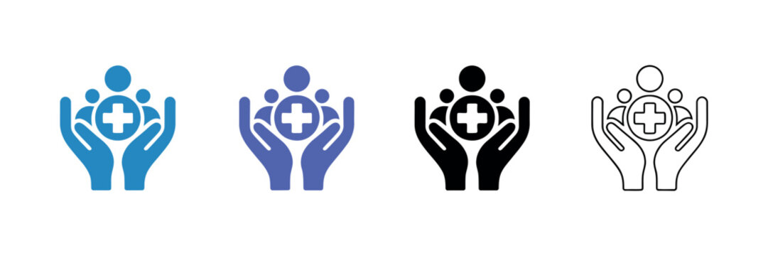 Public Health Icon Vector Pack with Diverse Medical, Safety, and Wellness Symbols for Healthcare Design
