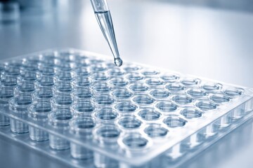 Precision Droplet Application Using a Pipette in a Laboratory Setting, Demonstrating Careful Handling of Scientific Samples and Experimentation Techniques
