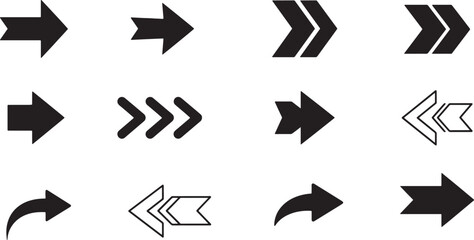 black arrows pointing in various directions 