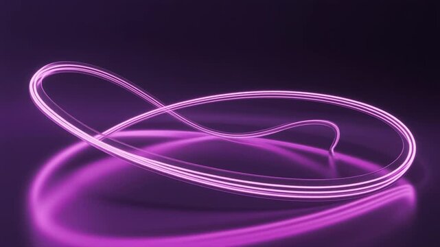 Elegant neon magenta arc twisting gently harmonic curves futuristic UI inspired glow cascading smoothly across surreal cinematic ambience ethereal atmosphere futuristic horizon depth glow layers