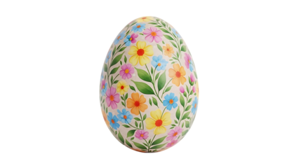 Easter sunday egg decoration isolated on transparent background