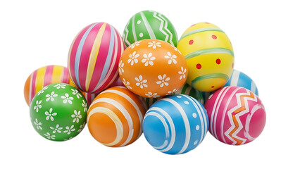 Fototapeta premium Easter sunday eggs isolated on transparent background