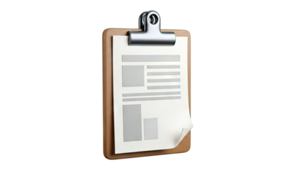 Clipboard with Document