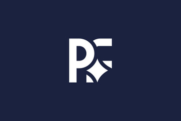 Obraz premium letter pf logo star icon vector design with modern minimalist style and professional branding concept.