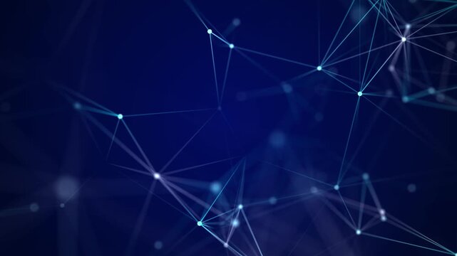 Digital communication matrix. Information flows. Technological background of neural networks. 3D rendering. Seamless loop.