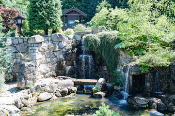 Japanese Garden in Karpacz, Poland 01 July 2025, visiting the park - a Japanese-style garden.