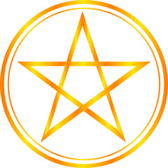 gold pentagram icon