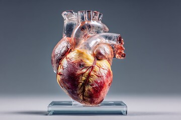 Human Heart Anatomy Model with Studio Lighting