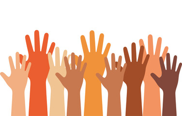 Abstract Colorful Human Hands Seamless Pattern Representing Diversity, Teamwork, Inclusion, Unity, and Community Support