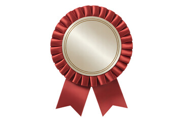 Elegant red Ribbon Frame for Award or Certificate on Transparent Background
