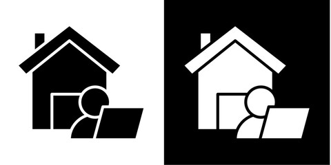 Work  Icon Set White Glyph Style Collection