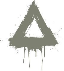 Creative design of triangle ink figure