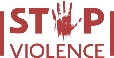 Design of stop violence symbol