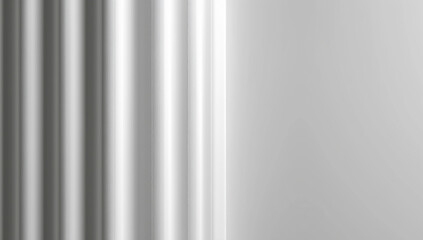 Silver Metallic Panel with Vertical Stripes Texture