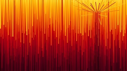 Vibrant gradient background with abstract vertical lines and orange red color scheme