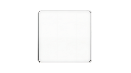Simple white rectangle with rounded corners on white background