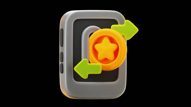 3d animation transfer in cute cartoon style, with transparent background