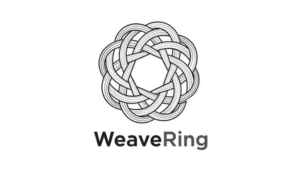 WeaveRing Logo Interconnected Rings Design Element.