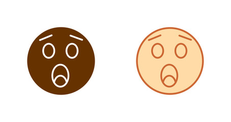 Obraz premium Astonished Face Icon Design