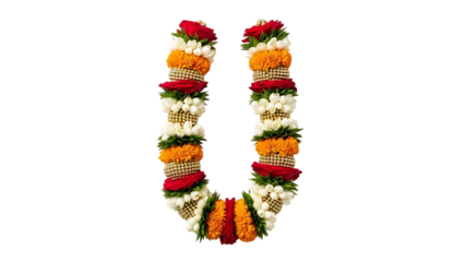 Beautiful floral garland arranged in u shape