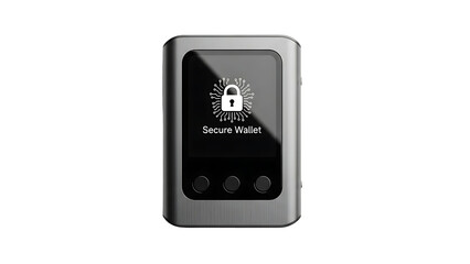 Secure digital wallet with lock icon on screen