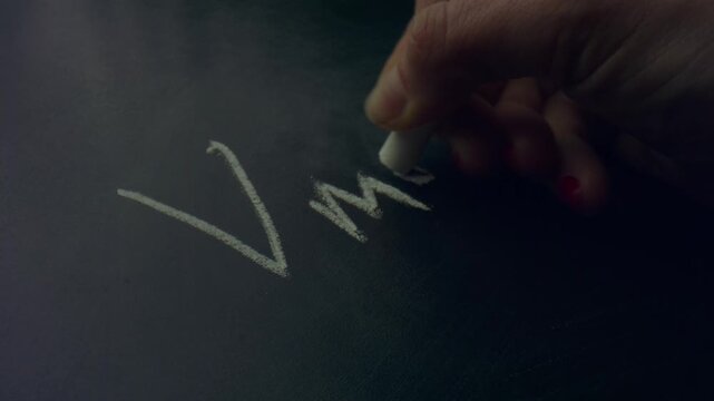 hand writing on a blackboard boinzemwend&eacute;