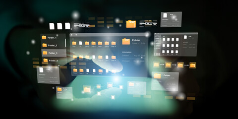Advanced File Explorer Displaying Multi Level Data Storage Architecture